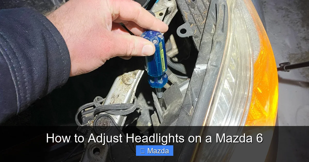 How to Adjust Headlights on a Mazda 6