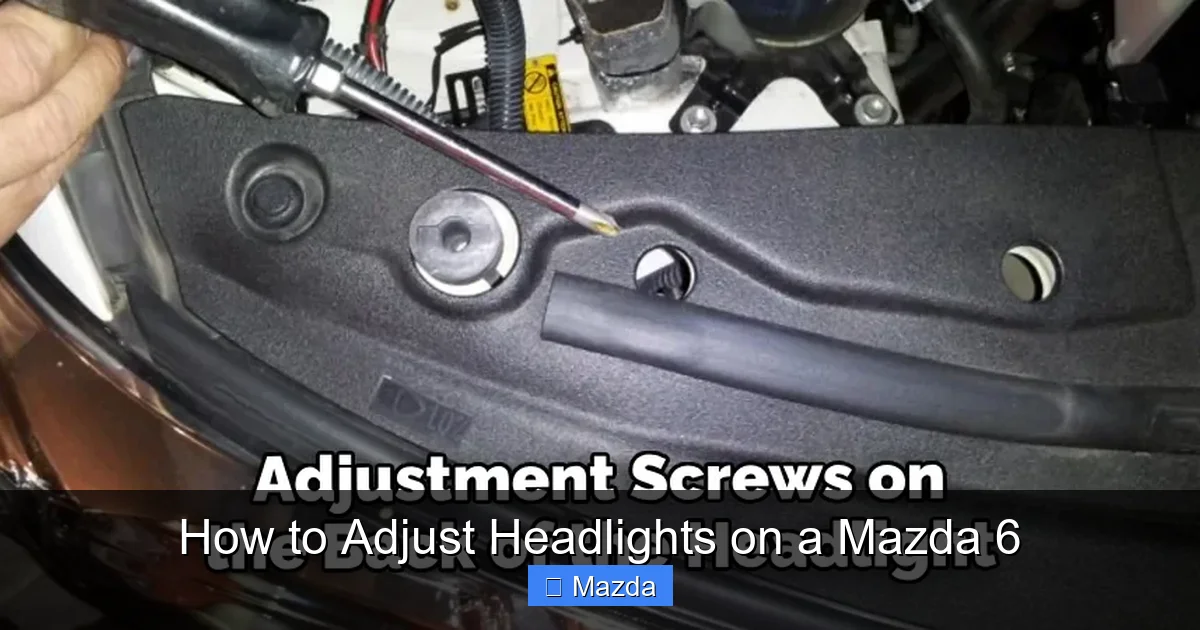 How to Adjust Headlights on a Mazda 6