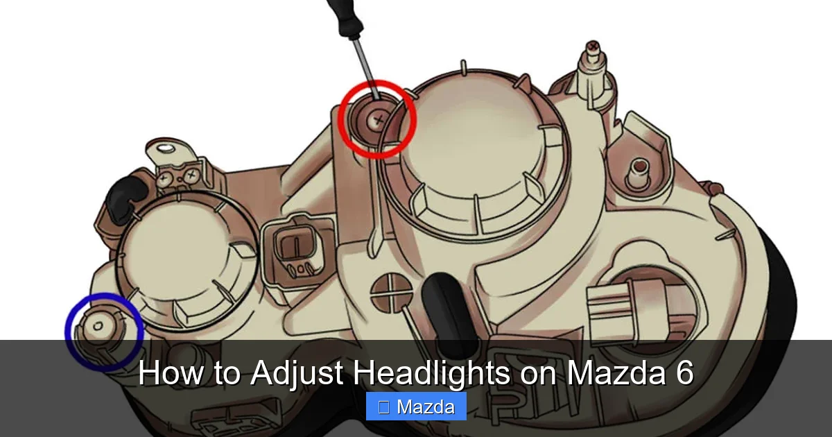 How to Adjust Headlights on Mazda 6