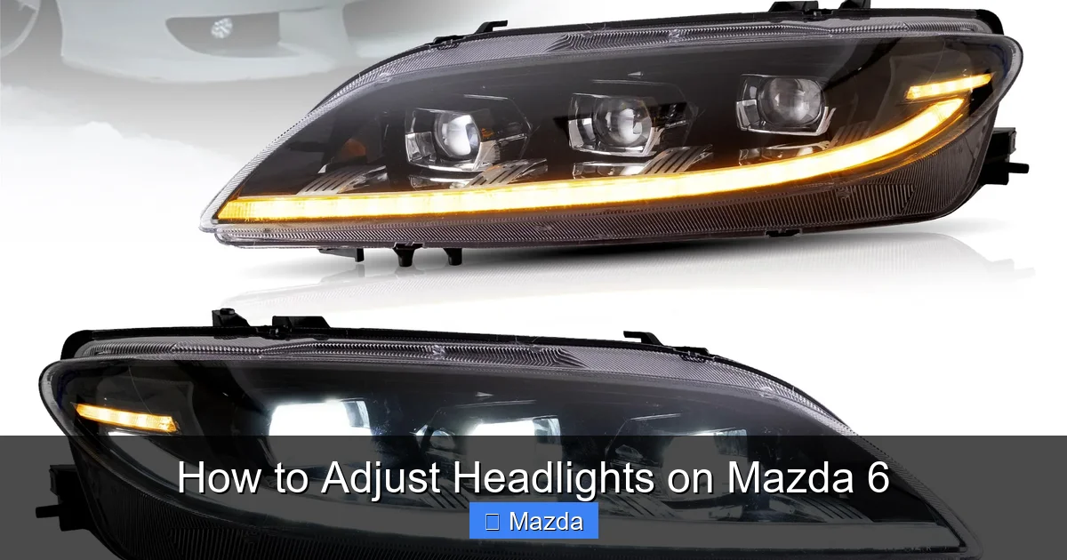 How to Adjust Headlights on Mazda 6