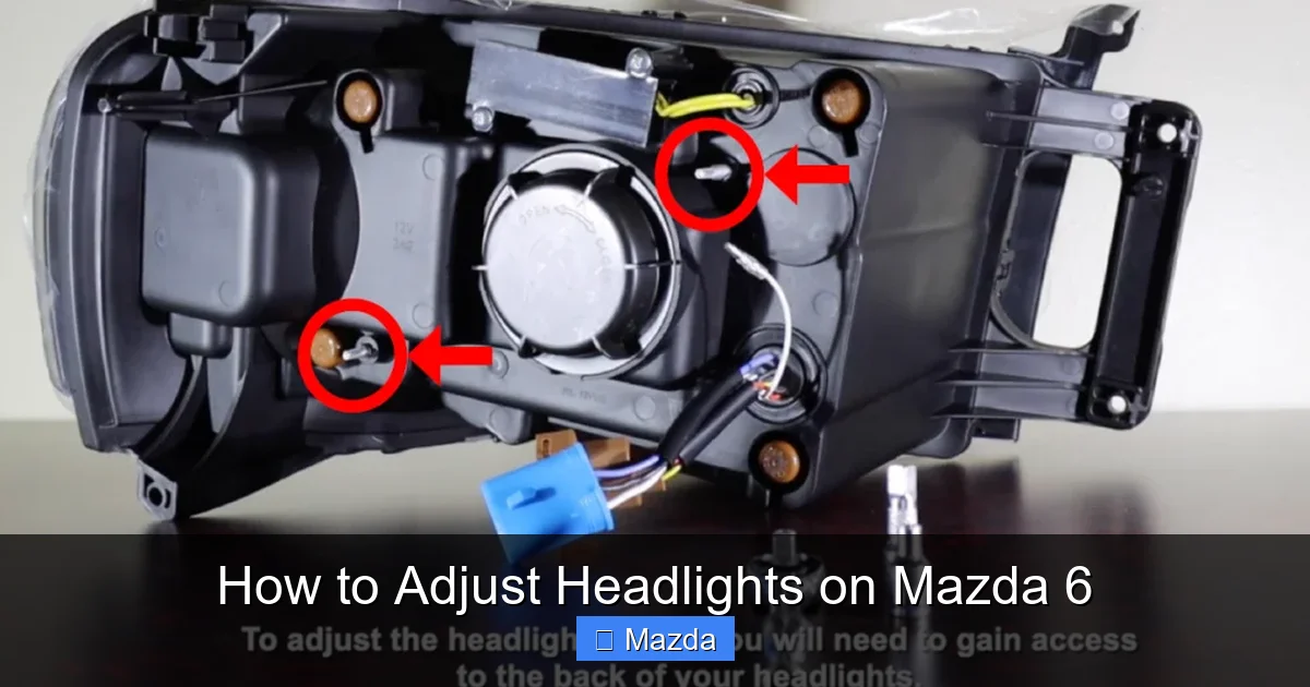 How to Adjust Headlights on Mazda 6