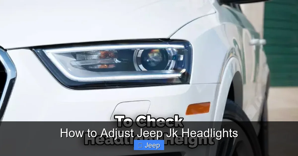 How to Adjust Jeep Jk Headlights