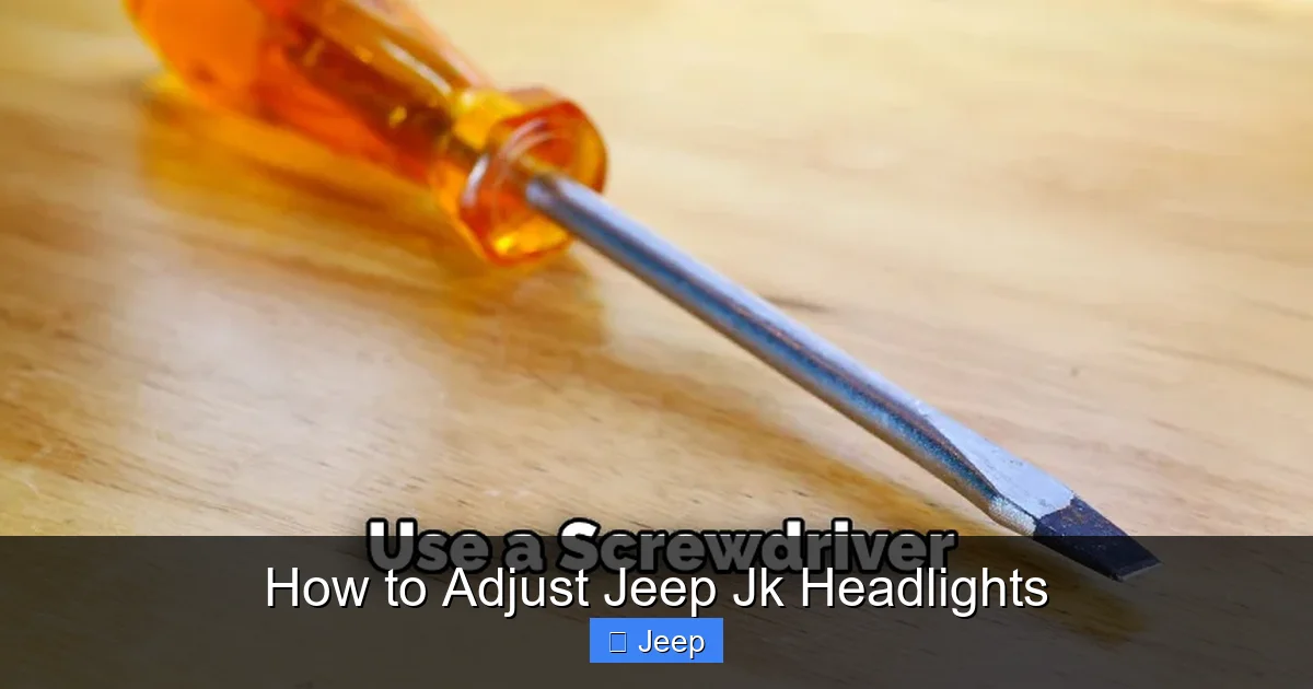 How to Adjust Jeep Jk Headlights