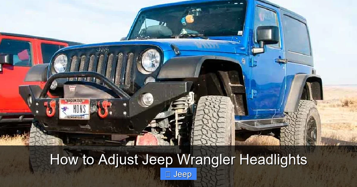 How to Adjust Jeep Wrangler Headlights
