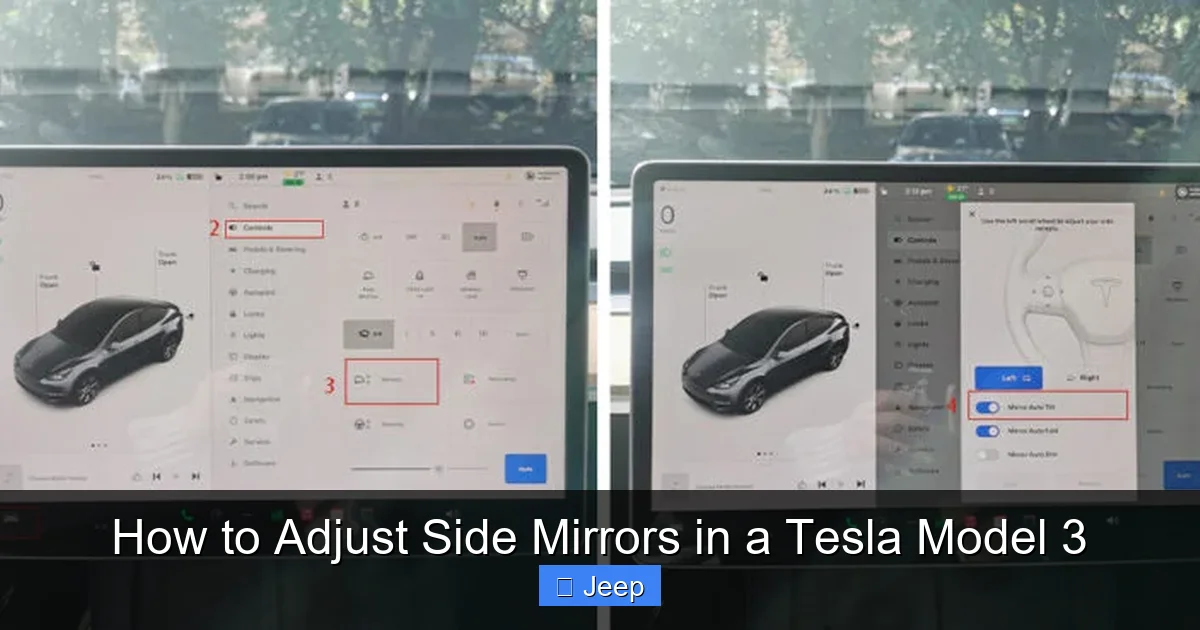 How to Adjust Side Mirrors in a Tesla Model 3