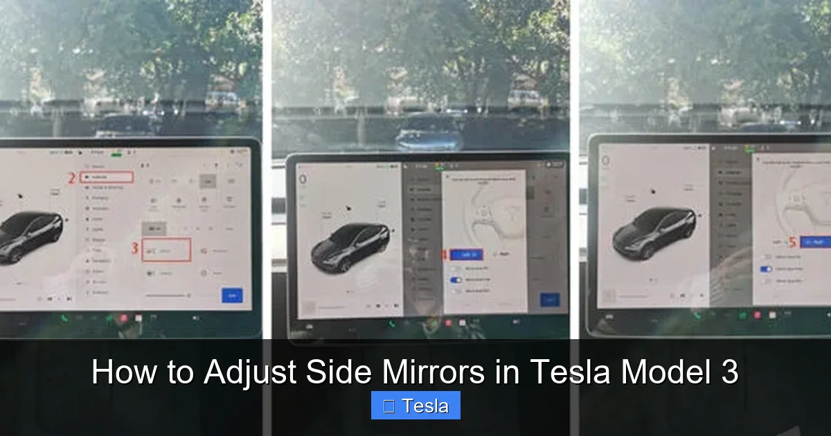 How to Adjust Side Mirrors in Tesla Model 3