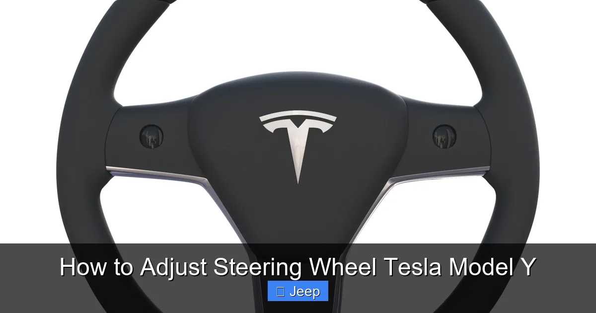 How to Adjust Steering Wheel Tesla Model Y