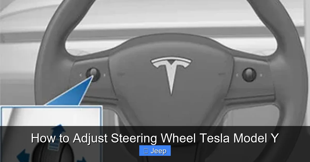 How to Adjust Steering Wheel Tesla Model Y