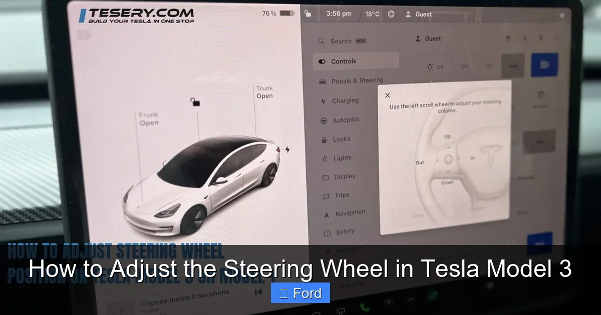 How to Adjust the Steering Wheel in Tesla Model 3