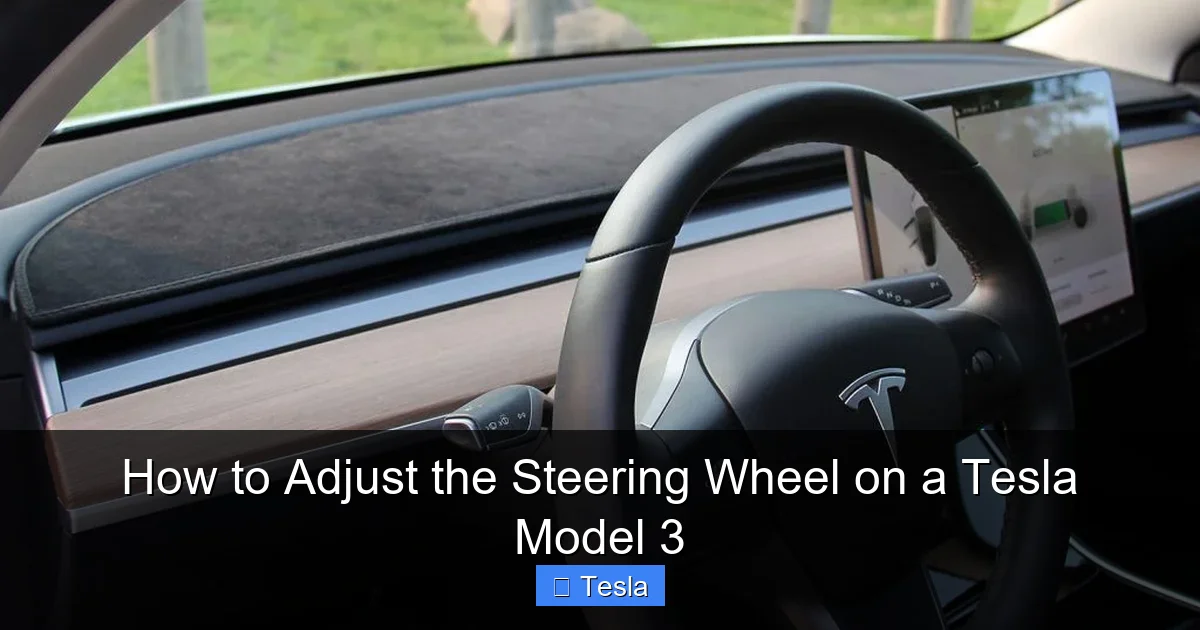 How to Adjust the Steering Wheel on a Tesla Model 3
