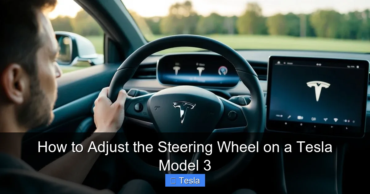 How to Adjust the Steering Wheel on a Tesla Model 3