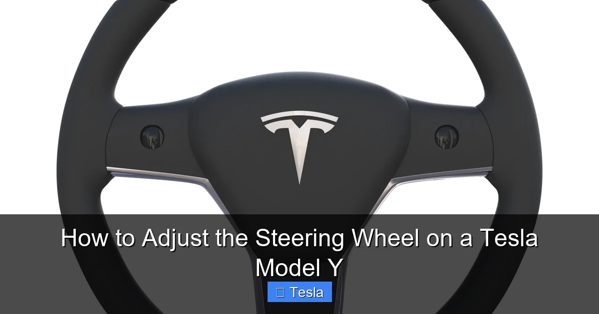 How to Adjust the Steering Wheel on a Tesla Model Y