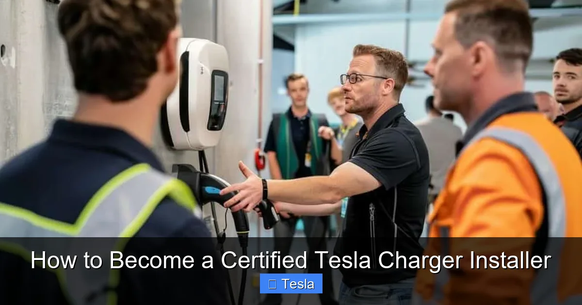 How to Become a Certified Tesla Charger Installer