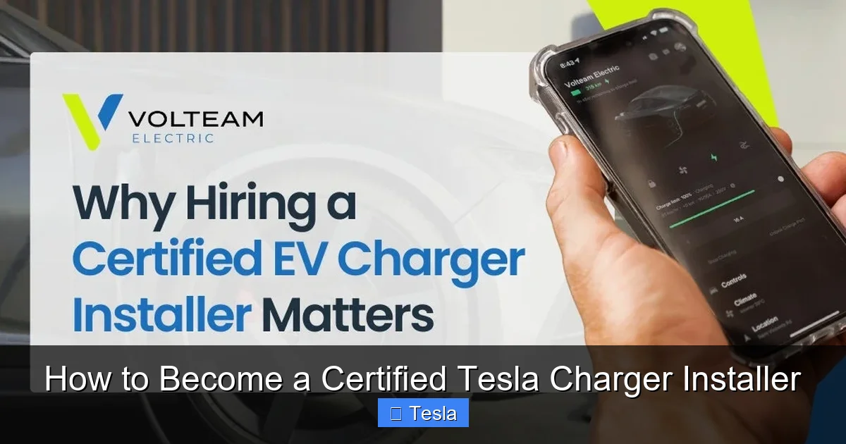 How to Become a Certified Tesla Charger Installer