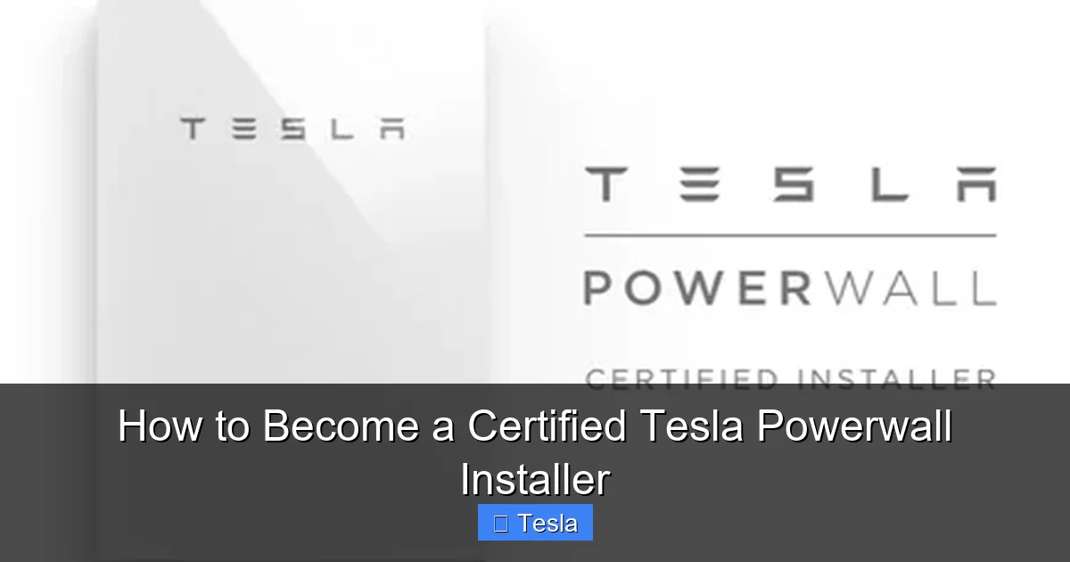 How to Become a Certified Tesla Powerwall Installer