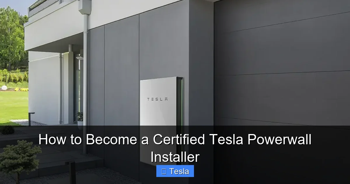 How to Become a Certified Tesla Powerwall Installer