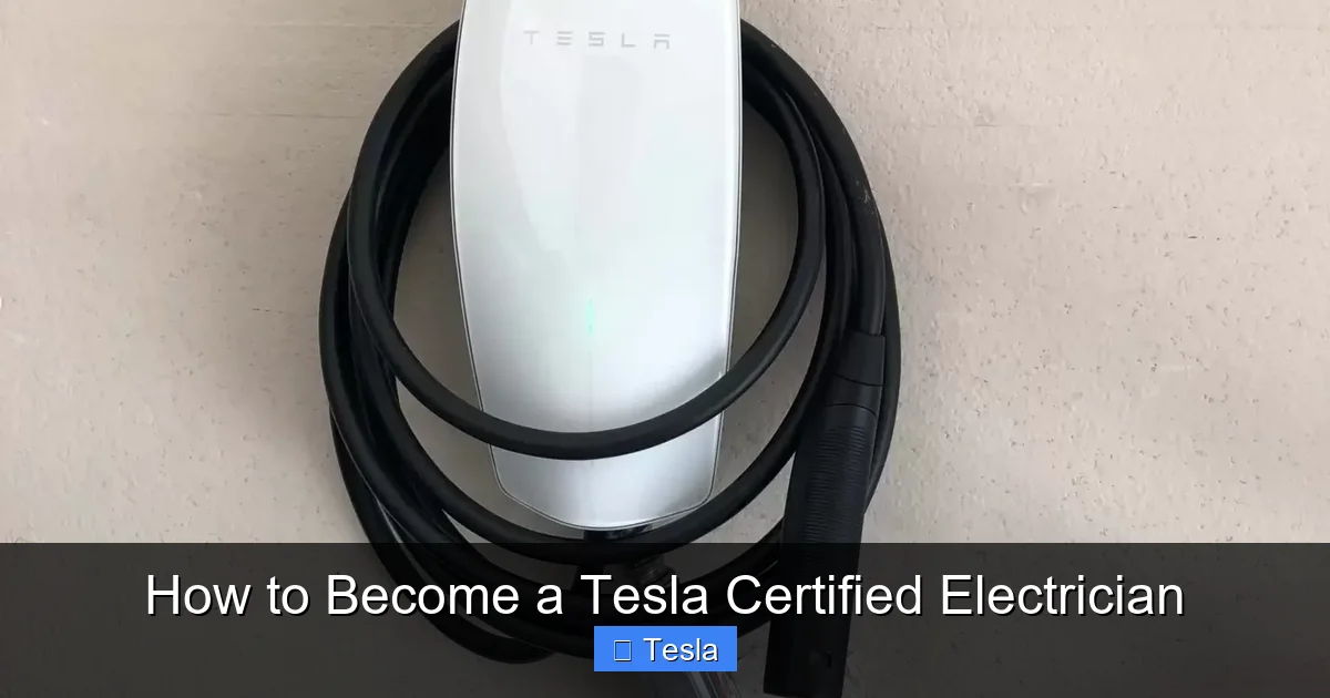 How to Become a Tesla Certified Electrician