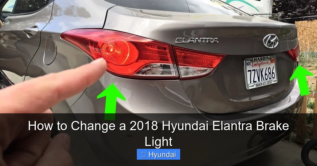 How to Change a 2018 Hyundai Elantra Brake Light