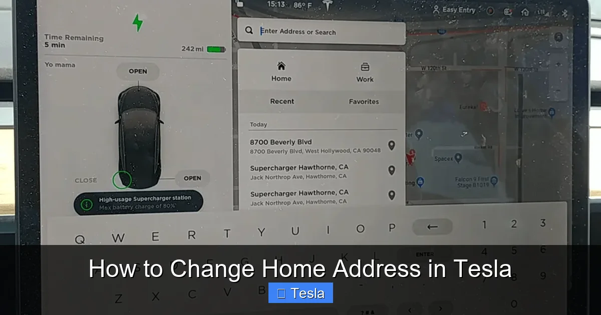 How to Change Home Address in Tesla
