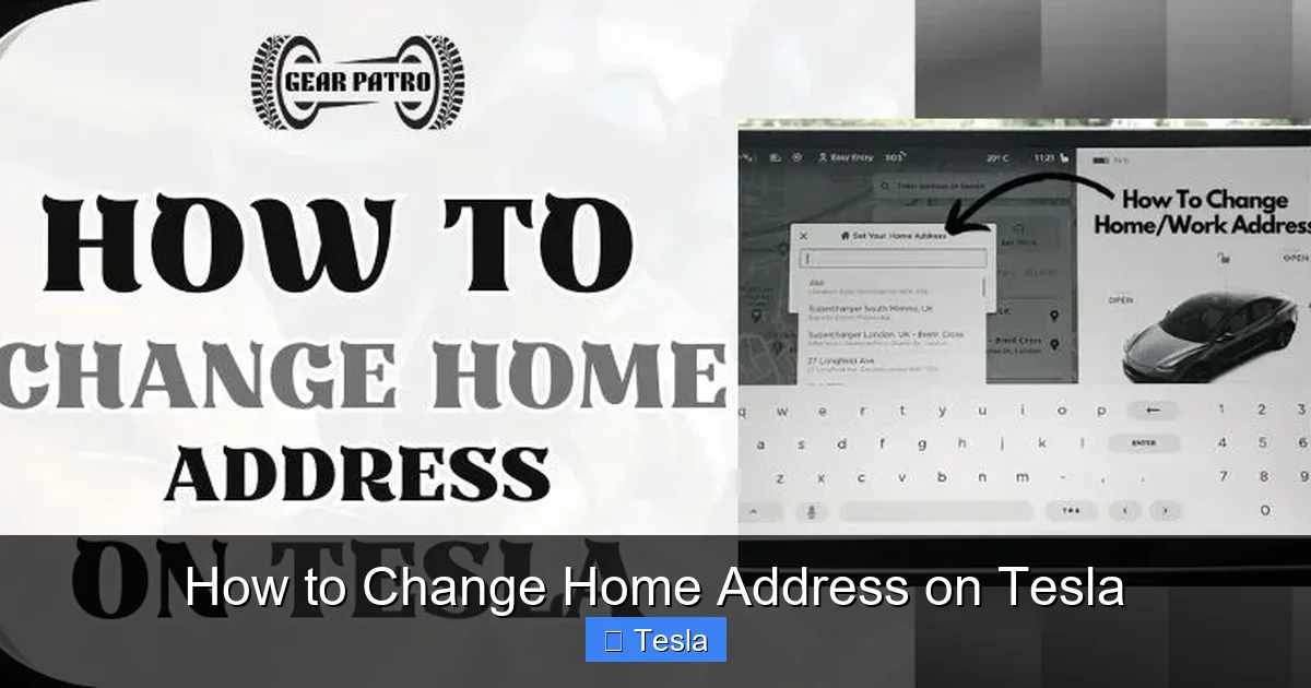 How to Change Home Address on Tesla