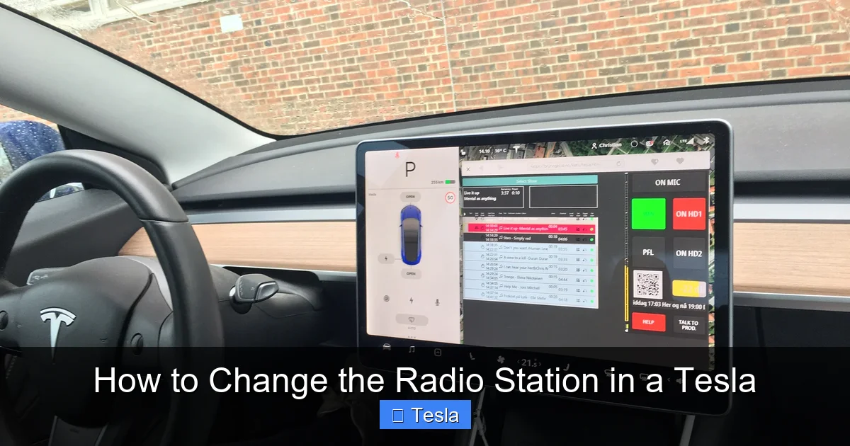 How to Change the Radio Station in a Tesla