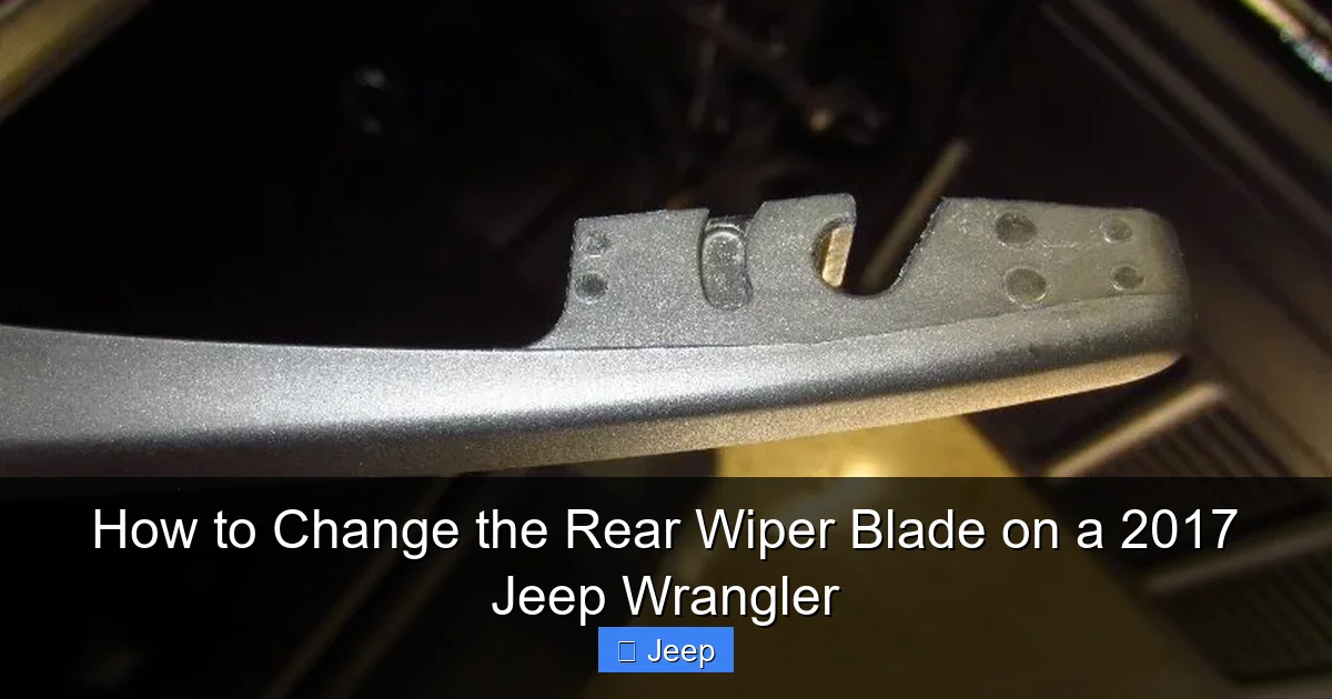 How to Change the Rear Wiper Blade on a 2017 Jeep Wrangler