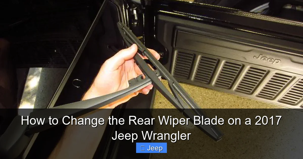 How to Change the Rear Wiper Blade on a 2017 Jeep Wrangler