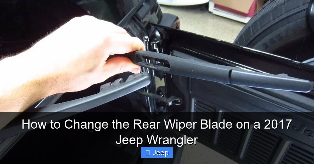How to Change the Rear Wiper Blade on a 2017 Jeep Wrangler