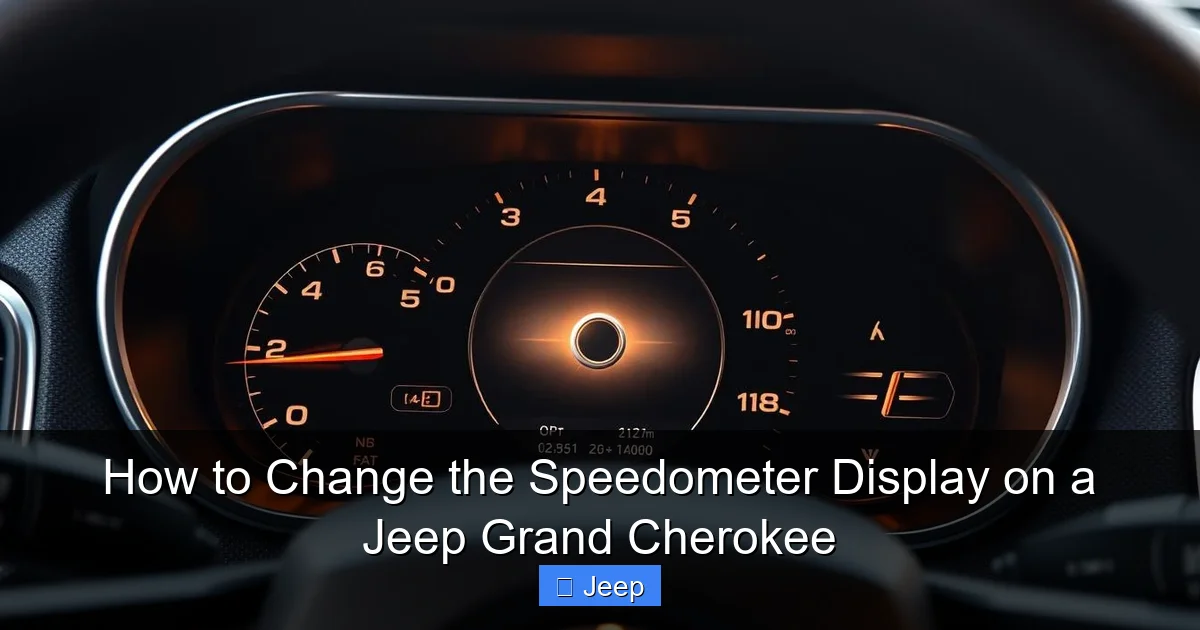 How to Change the Speedometer Display on a Jeep Grand Cherokee