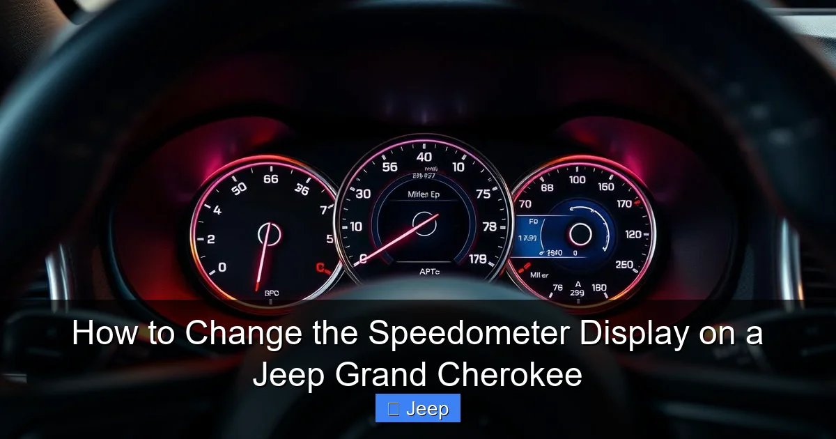 How to Change the Speedometer Display on a Jeep Grand Cherokee