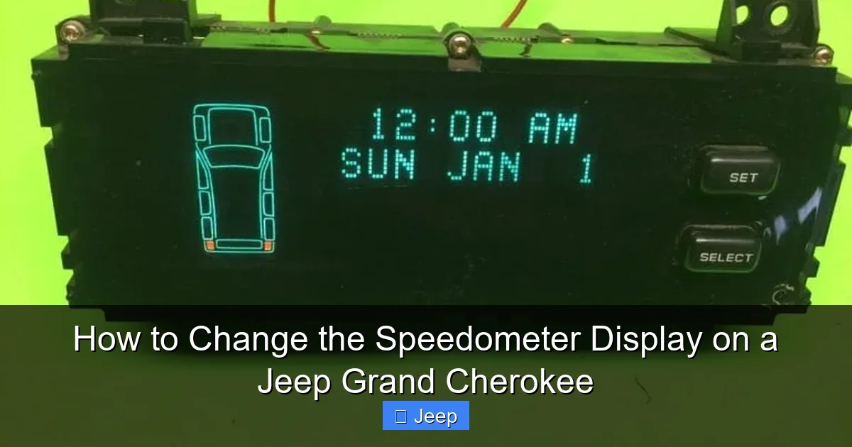 How to Change the Speedometer Display on a Jeep Grand Cherokee