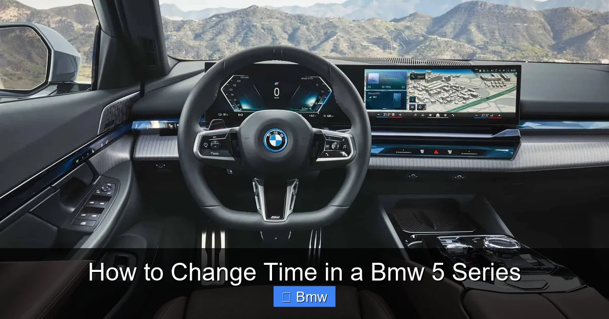 How to Change Time in a Bmw 5 Series