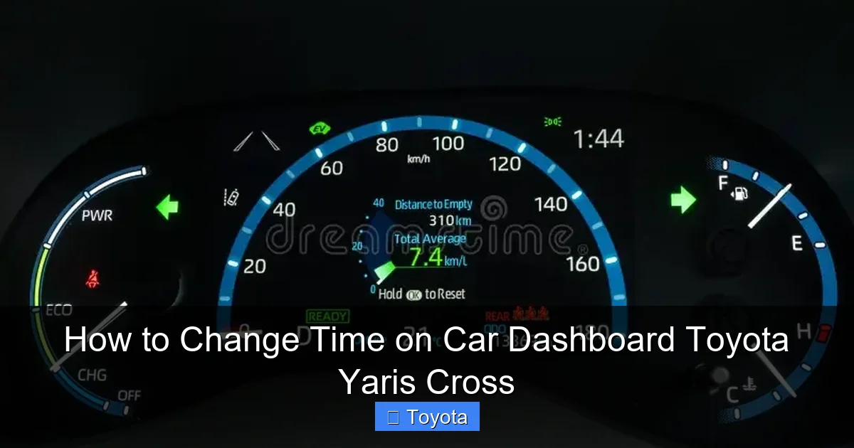 How to Change Time on Car Dashboard Toyota Yaris Cross
