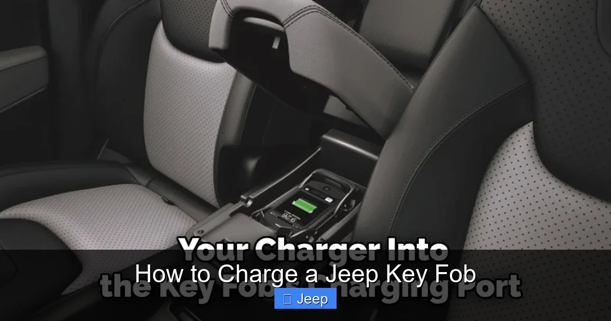 How to Charge a Jeep Key Fob