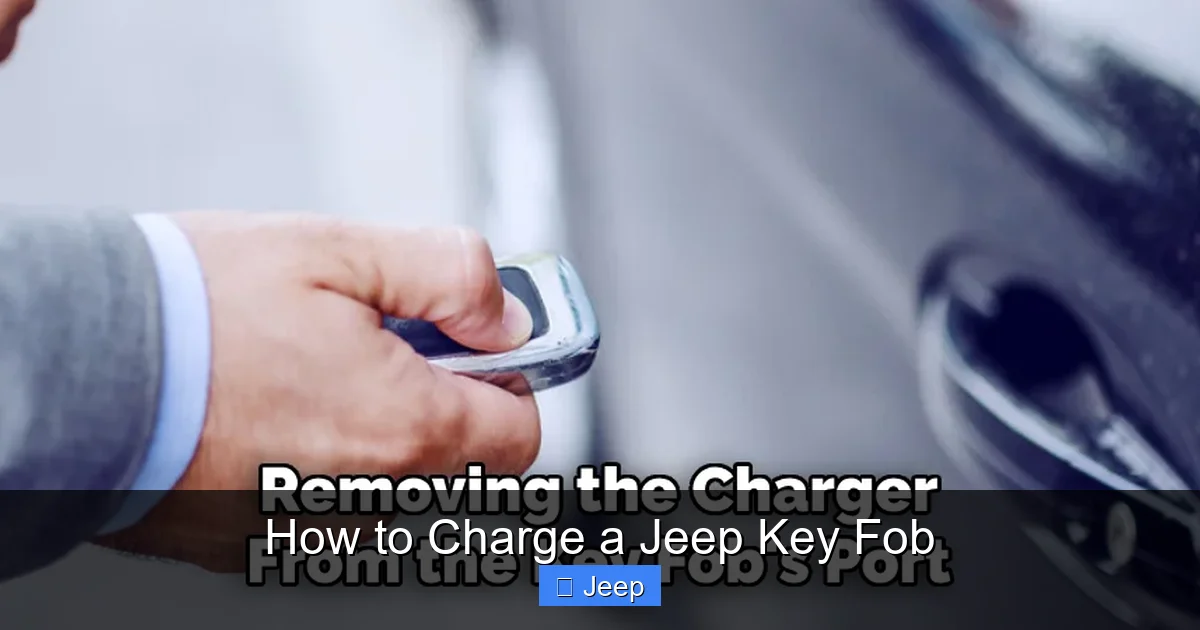 How to Charge a Jeep Key Fob