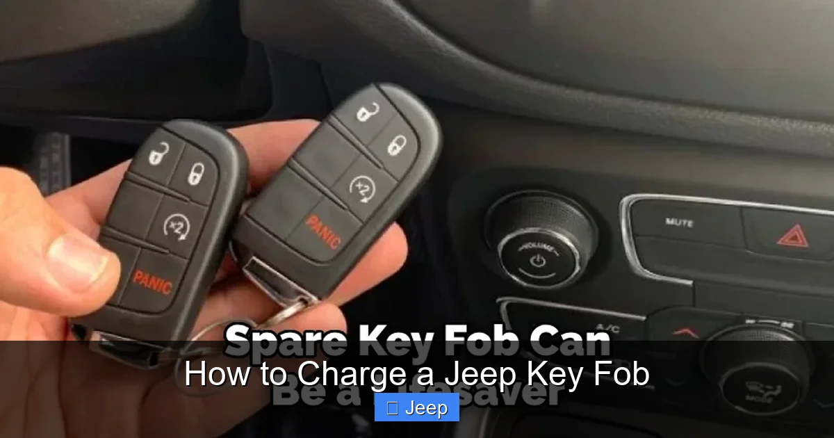 How to Charge a Jeep Key Fob