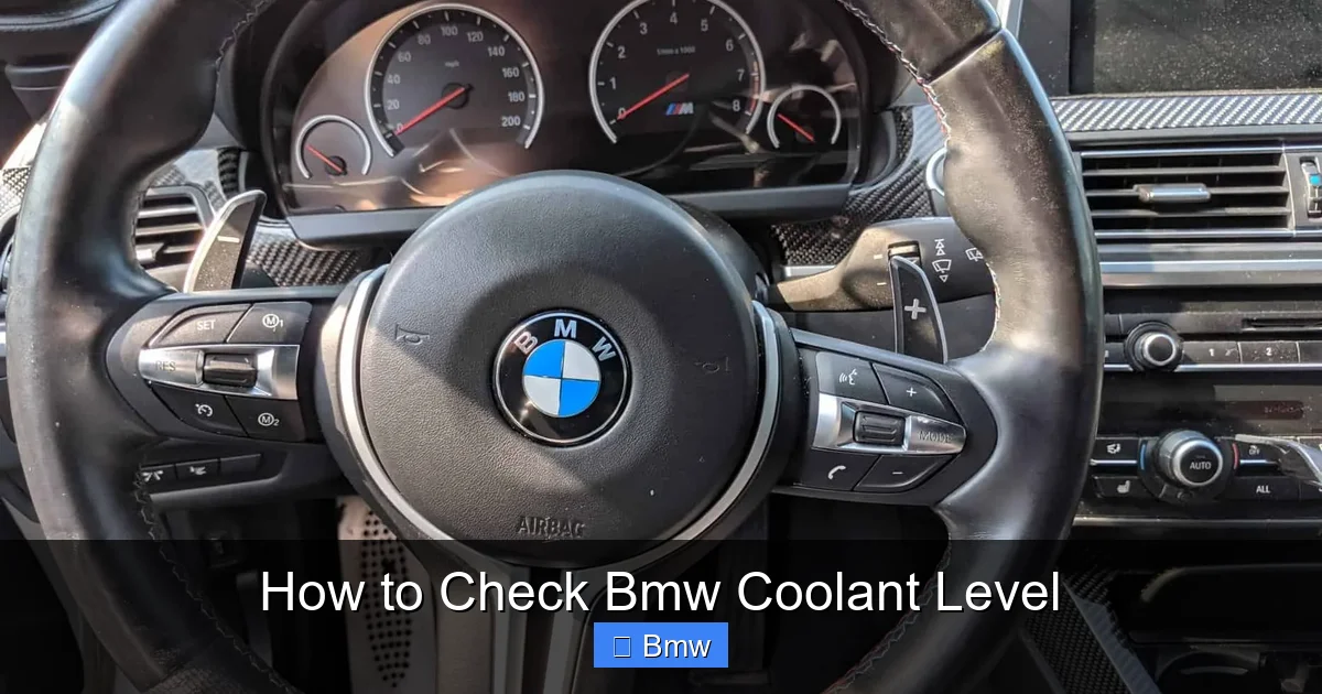 How to Check Bmw Coolant Level