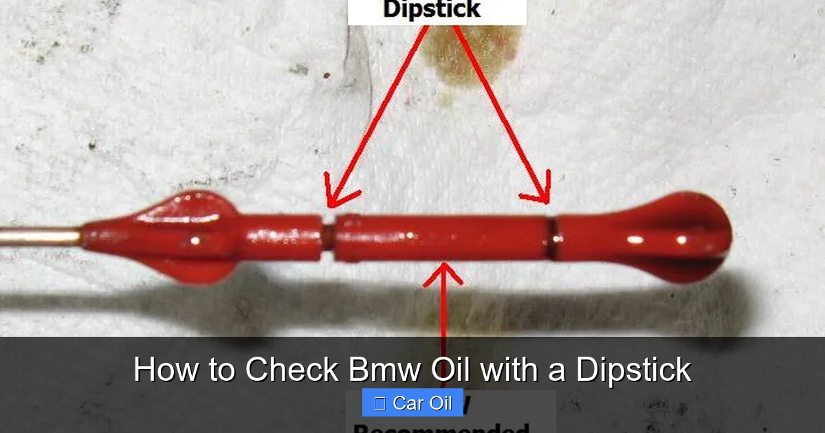 How to Check Bmw Oil with a Dipstick
