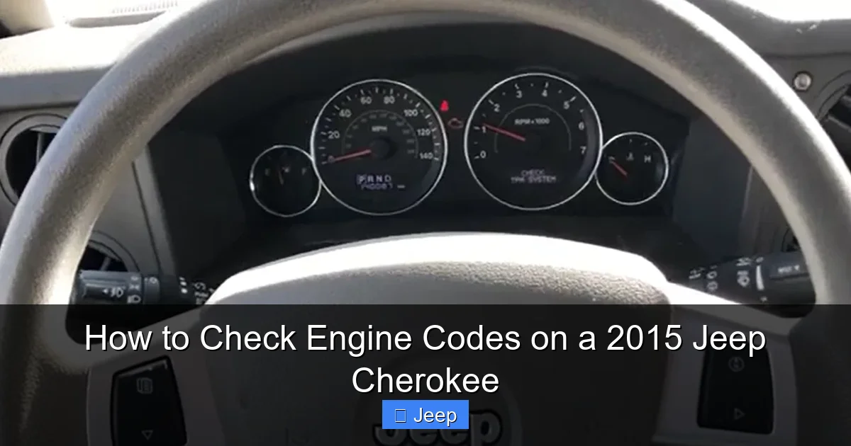 How to Check Engine Codes on a 2015 Jeep Cherokee