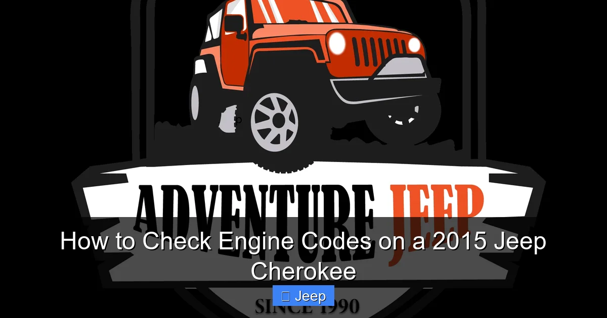 How to Check Engine Codes on a 2015 Jeep Cherokee