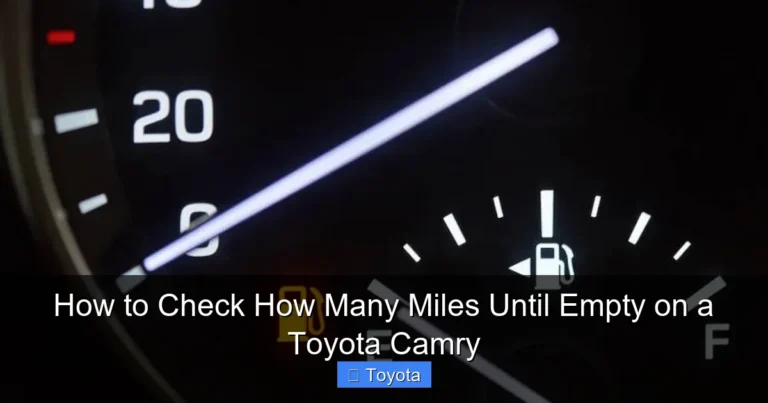 How to Check How Many Miles Until Empty on a Toyota Camry
