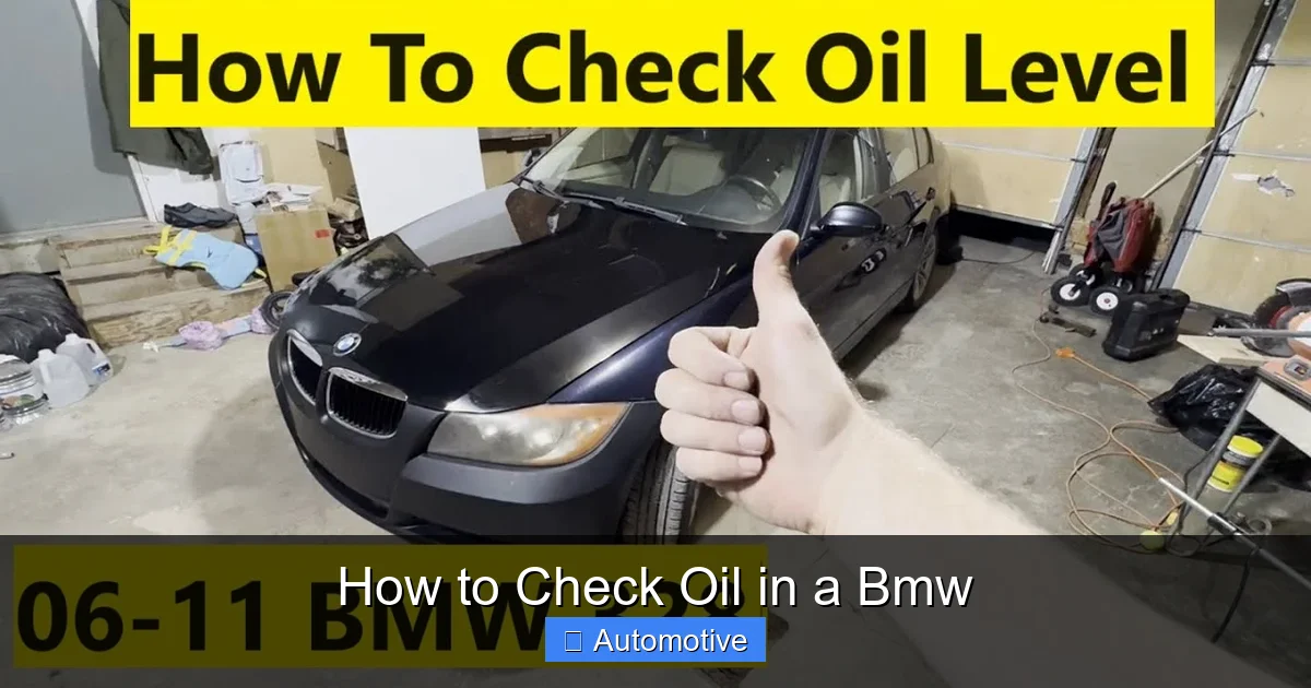 How to Check Oil in a Bmw