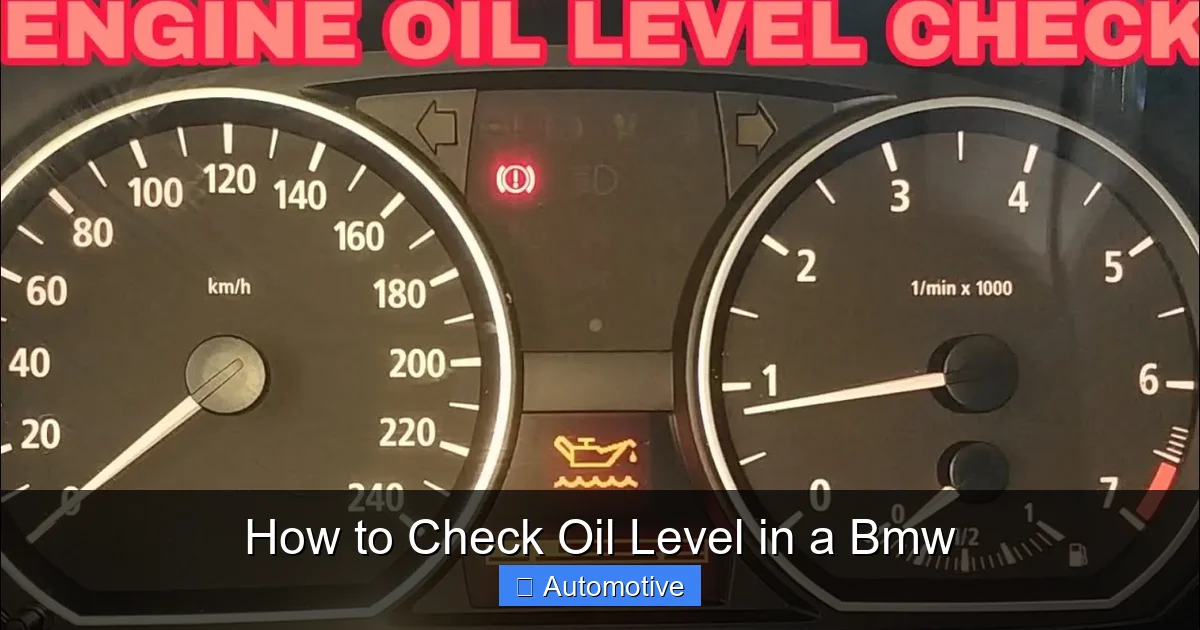How to Check Oil Level in a Bmw
