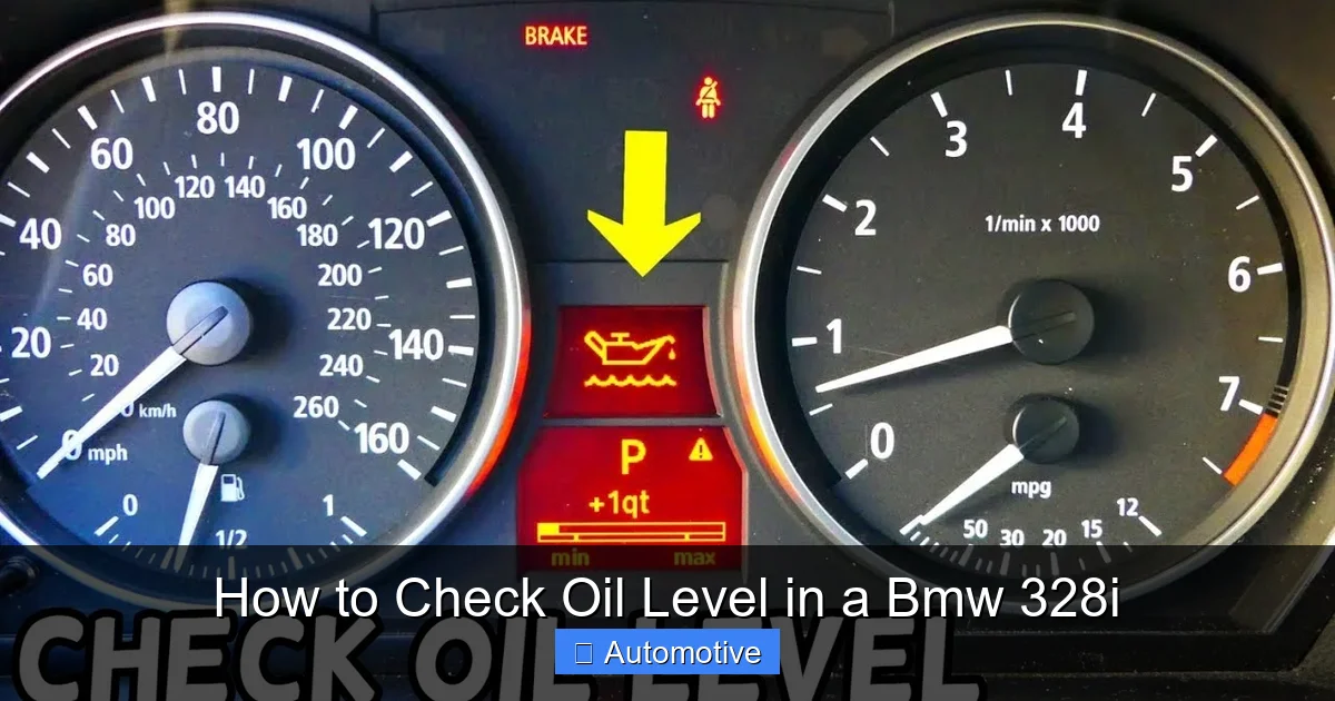 How to Check Oil Level in a Bmw 328i