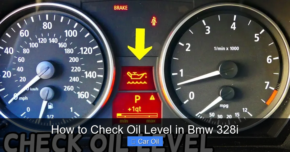 How to Check Oil Level in Bmw 328i