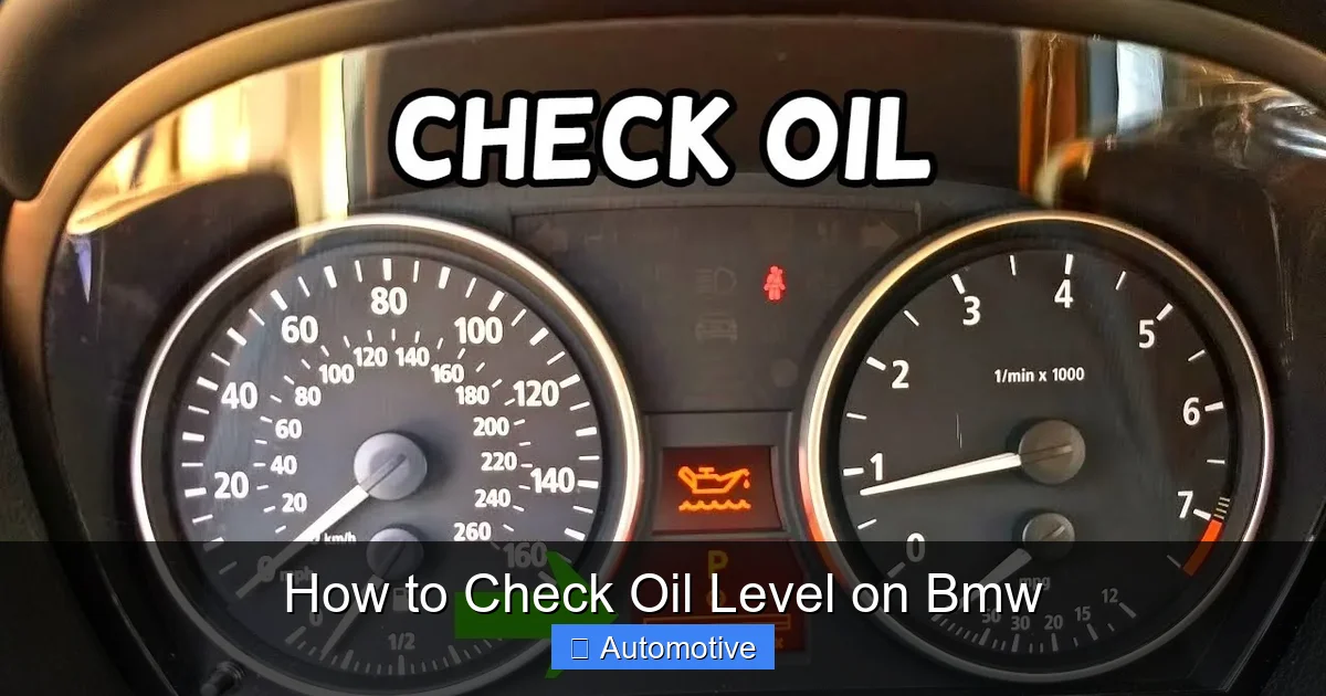 How to Check Oil Level on Bmw