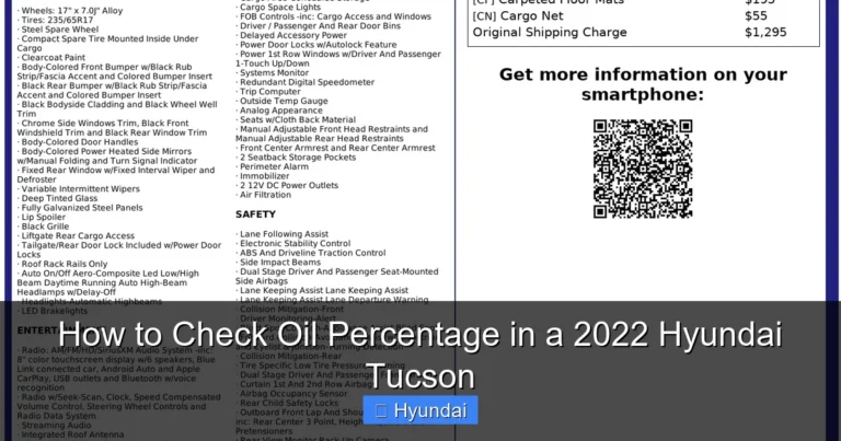 How to Check Oil Percentage in a 2022 Hyundai Tucson