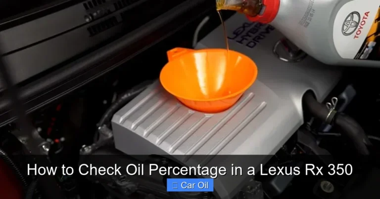 How to Check Oil Percentage in a Lexus Rx 350