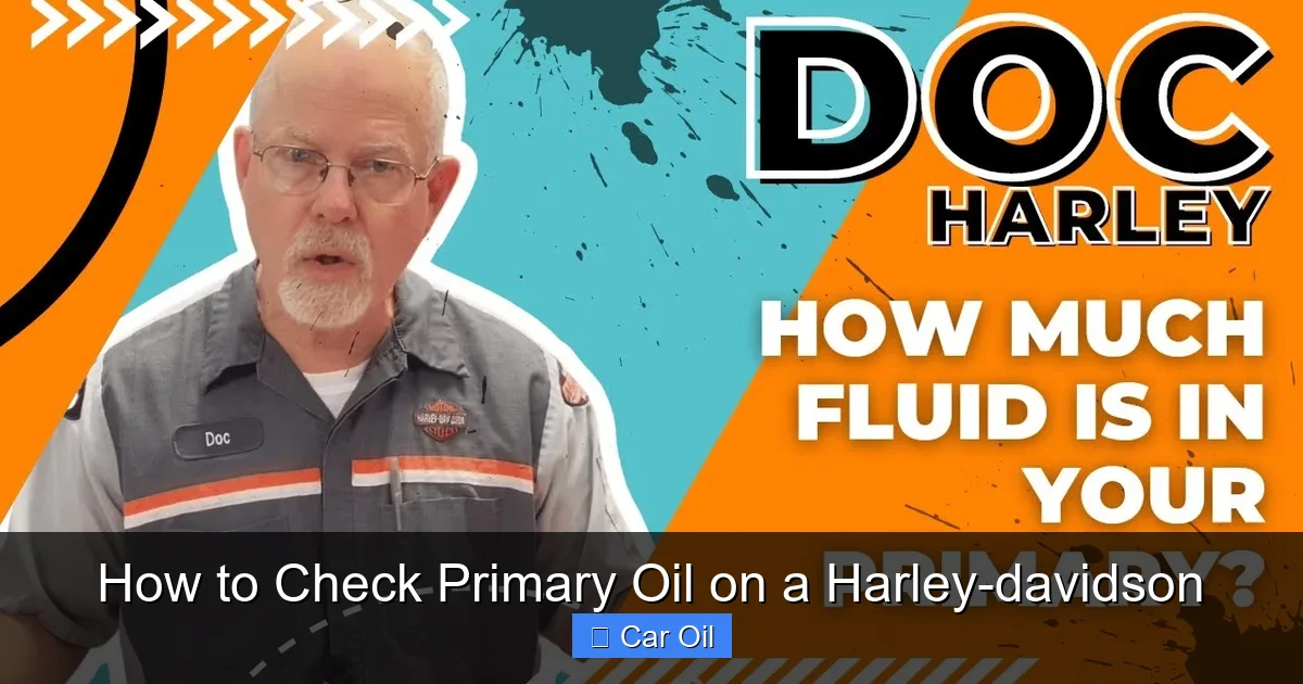 How to Check Primary Oil on a Harley-davidson