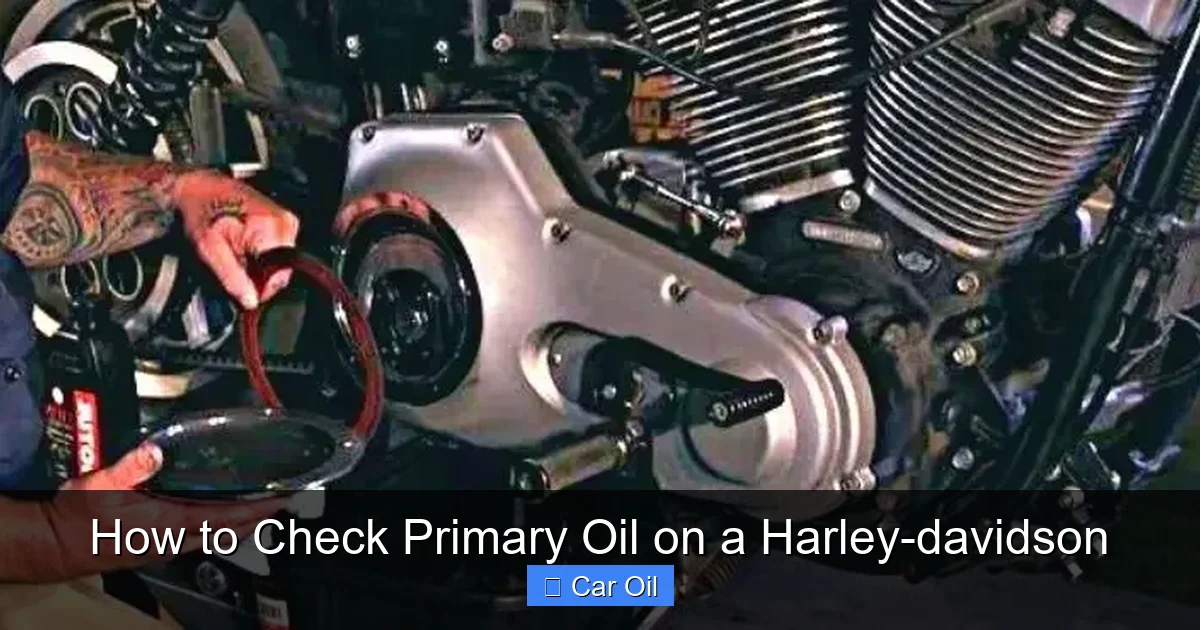 How to Check Primary Oil on a Harley-davidson